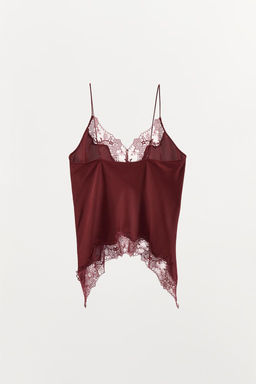 LACE-TRIMMED CAMISOLE TOP - Zara фото 5