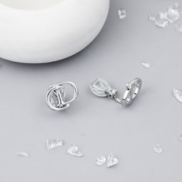 Серьги клипсы Арт. 3V-5855-W