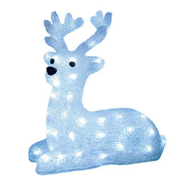 ULD-M3133-050/STA WHITE IP20 LYING FAWN Фигура светодиодная Лежащий оленёнок, 50 светодиодов, 31*15*33 см, цвет-свечения- белый, IP20