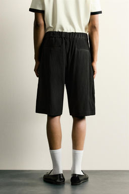 BERMUDA RELAXED FIT RELIEVE / Negro - Zara фото 3