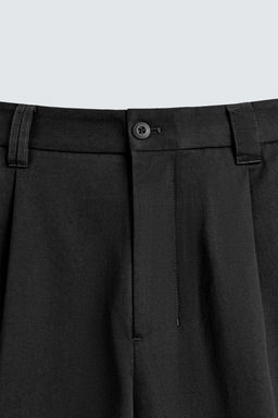 COTTON-LYOCELL PLEATED TROUSERS