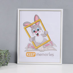Фоторамка для фото 40×50 см Keep memories «Пиксель», пластик, белый, (пластиковый экран)