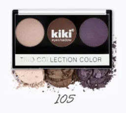 KIKI Тени д/век 3-х цветные Trio Collection Color 105 бежевый+коричневый+сиреневый