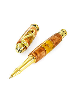 Необычная ручка Лапки из дерева с янтарём