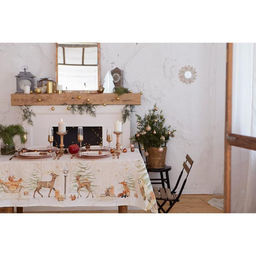 Скатерть новогодняя Этель Christmas forest, 150?220 3 см с ГМВО, 100% хлопок, 190 г/м?