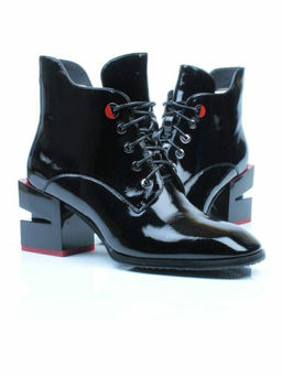 01-C1C3694-21B100M BLACK Ботинки демисезонные женские (натуральная кожа, байка) - Фабричный китай фото 30