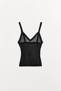 SPARKLY RIB KNIT TOP - Zara фото 5