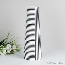 Ваза 43 см черно-белая / WRF-150 /уп 6/