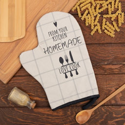 Цена за 2 шт. Варежка-прихватка Kitchen 20×28 см, саржа, 100% хлопок, ватин 250 г/м²