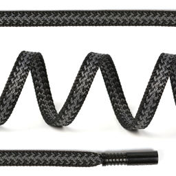 Шнурки TBY плоские 8мм арт.SLF028.10 длина 130 см цв.черный/серый уп.10 шт упак (10 шт)