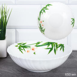 Салатник 650 мл 175 мм тарелка глубокая / TW-70XN (6773) /уп 48/ Бамбук с орхидеей - ГалеонТрейд фото 3