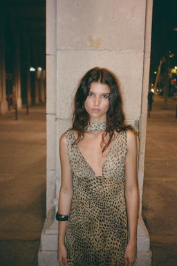 ANIMAL PRINT FOULARD DRESS - Zara фото 11