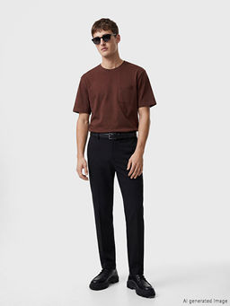 Bisiklet Yaka Erkek Penye Ti??rt