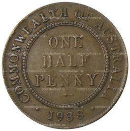 1/2 пенни 1938 года Австралия