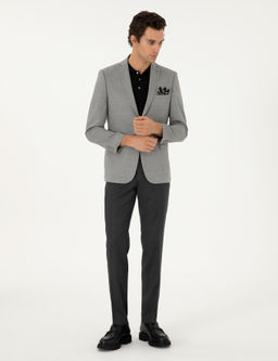 Брюки узкого кроя из ткани антрацитового цвета - Cacharel фото 3