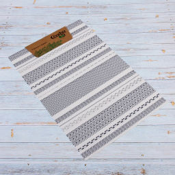 Цена за 4 шт. Салфетка на стол 45*30см плетеная "Полосы" графит