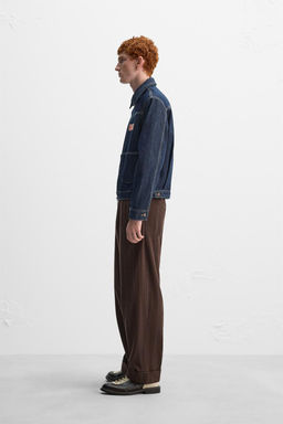 PLEATED DENIM JACKET X HARRY LAMBERT - Zara фото 4