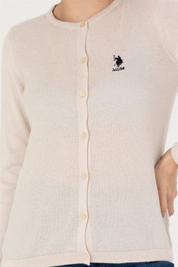 U. S. Polo Assn Женский кремовый базовый трикотажный кардиган - U.s. polo assn фото 13