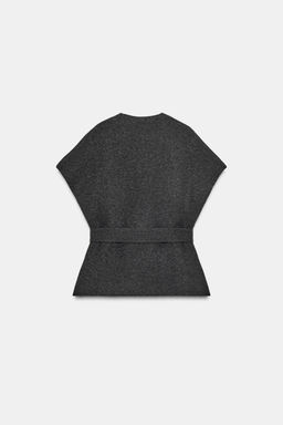 KNIT WAISTCOAT WITH BELT - Zara фото 6