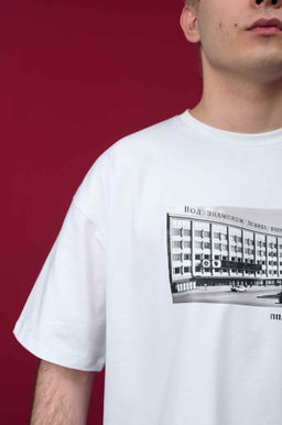 Футболка оверсайз унисекс " Политех" белый