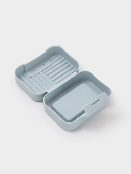 Цена за 2 шт. Мыльница дорожная "Лайн", цвет серый