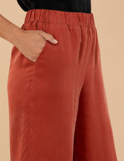 Kiremit Cupro Dokulu Wide Leg Pantolon - Pierre cardin фото 5