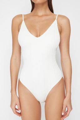 TRENDYOLMILLA Yesil V Yaka Dokulu Regular Mayo TBESS24MA00113  фото 5