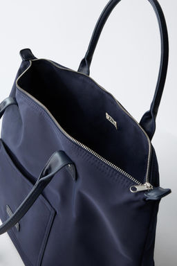 NYLON TOTE BAG WITH TEDDY BEAR CHARM - Zara фото 4