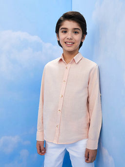 Basic Uzun Kollu Poplin Erkek ?ocuk G?mlek
