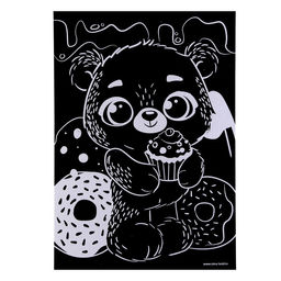 Набор для творчества: гравюра и раскраска объёмная из пластика Милый мишка - Школа талантов фото 4