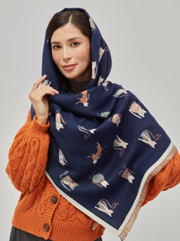 В составе шерсть ! теплый двусторонний палантин - Tantino фото 5