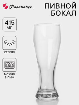 Цена за 6 шт. Пивной бокал Paşabahçe Pub, 415 мл, стекло, прозрачный