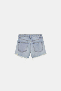 HIGH-WAIST CURVED DENIM SHORTS - Zara фото 46