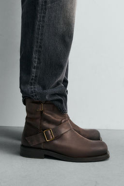 BUCKLE LEATHER BOOT LIMITED EDITION - Zara фото 3