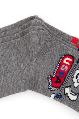 Erkek _ocuk Gri Melanj Soket _orap - U.s. polo assn фото 3