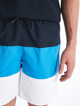 K?sa Boy Renk Bloklu Erkek Deniz ?ortu