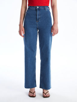 Wideleg Kad?n Jean Pantolon