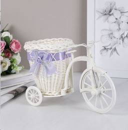 Корзина декоративная Велосипед 26х12х17 см / BU036-2 сиреневый /уп 96/736071