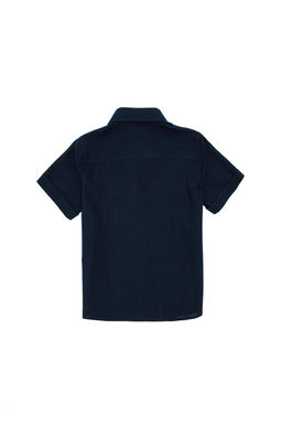 Темно-синяя рубашка с коротким рукавом для мальчика - U.s. polo assn фото 2
