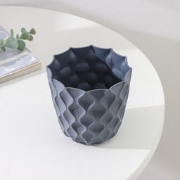 Горшок для цветов с поддоном Wave, 0,65 л, d=11,5 см, серый - Simaland фото 3