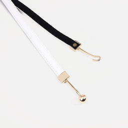 Ремень женский, ширина 1 см, пряжка металл, цвет белый - Simaland фото 2