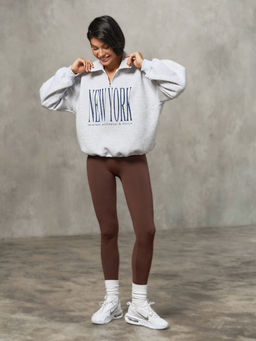 Утепленный свитшот-поло на молнии - NEVERLATE фото 5