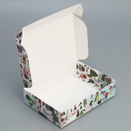 Цена за 2 шт. Коробка подарочная новогодняя складная «Новогодние истории», 21×15×5 см