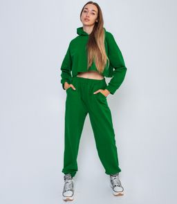 Спортивный костюм #БШ1527, зелёный - Dommod фото 3