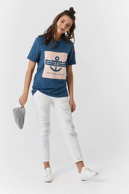 Футболка с принтом люблю тебя и море