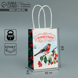 Пакет крафтовый Зимушка, 15 10 6 см - Дарите счастье фото 9