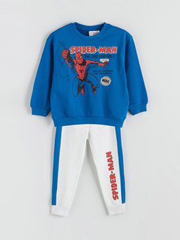 Spider-Man Bask?l? Erkek ?ocuk Sweatshirt ve E?ofman Alt 2li