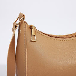 Сумка багет из искусственной кожи, 19х15х6.5 см, бежевый цвет - Nazamok фото 5