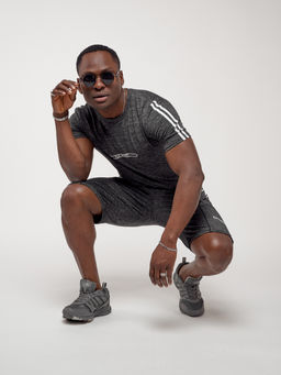 Спортивный костюм летний мужской темно-серого цвета 22265TC - FUYOUKAI фото 7