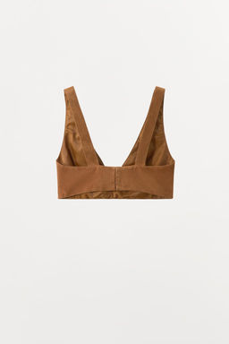 100% SUEDE LEATHER TIE TOP - Zara фото 6
